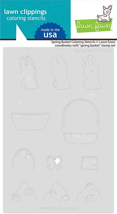Lawn Fawn Spring Basket Lawn Clippings Coloring Stencils