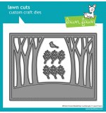Winter Forest Backdrop: Landscape Lawn Cuts Dies