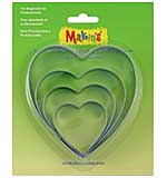 SO: Makins Clay and Cookie Cutters - Large - Heart Shape (4pk)