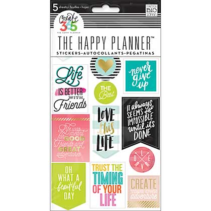 SO: Create 365 Planner Stickers 5 Sheets pack - Life Quotes