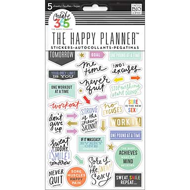 SO: Create 365 Planner Stickers 5pk - Fitness