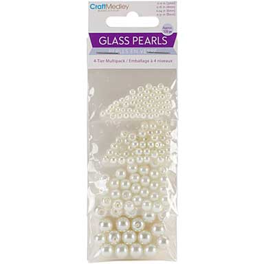 SO: Glass Fired Pearl Beads - Ivory (135pk)