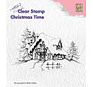 SO: Nellies Choice Clearstamp - Christmas Time Snowy House