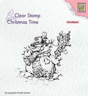 SO: Nellie Snellen Clear Stamp Christmas Time - Snowman