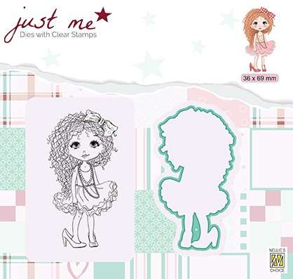 SO: Nellie Snellen Just Me Dies + Clear Stamp - Lady Girl