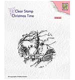 SO: Nellie Snellen Clear Stamps Christmas Time - Snowy Christmas Scene