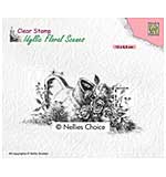 Nellie Snellen Clear Stamps Idyllic Floral Scenes - Vase with roses