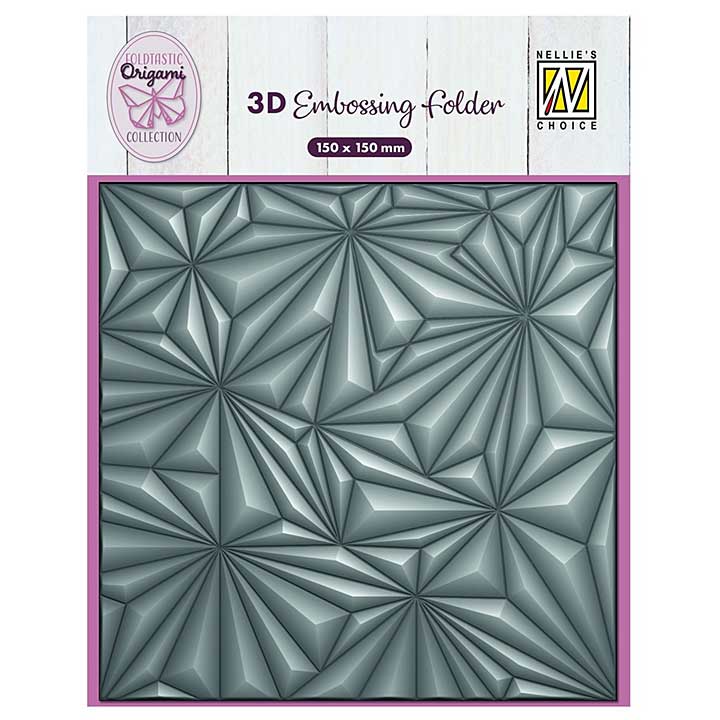 Nellie Snellen 3D Embossing Folder Origami Stars (EF3D092)