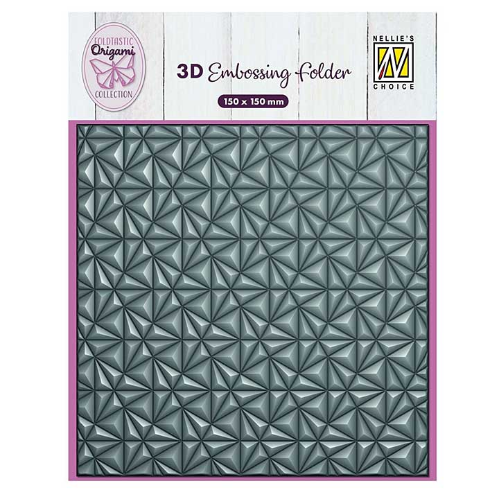 Nellie Snellen 3D Embossing Folder Origami Triangles (EF3D091)