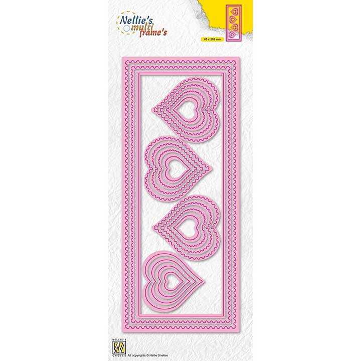 Nellie Snellen Nellies Multi Frame Dies Slimlines Hearts