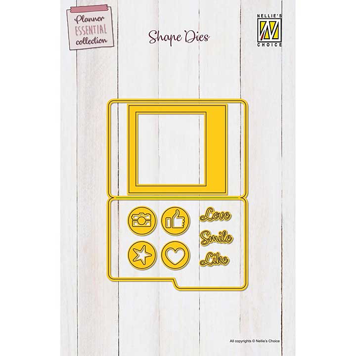 Nellie Snellen Shape Die Planner Essential Polaroid and Archives