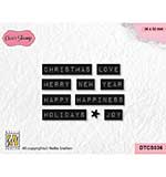 Nellie Snellen Clear Stamp Tekst Christmas Love Typed