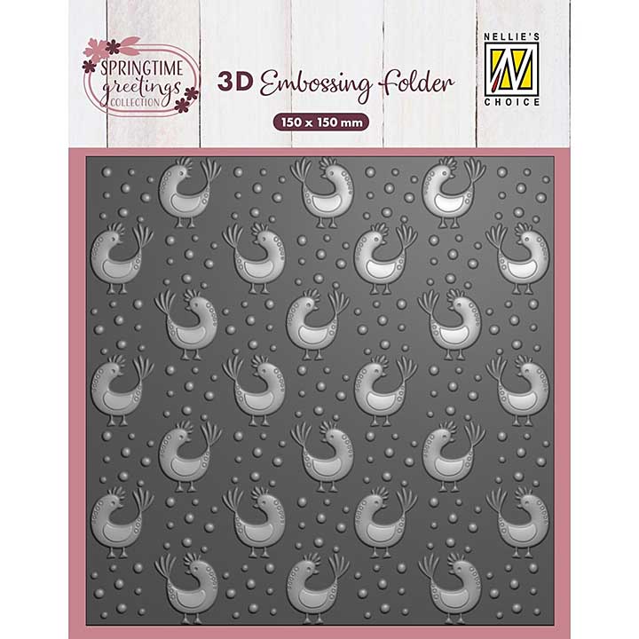 Nellie Snellen 3D Embossing Folder Chicken