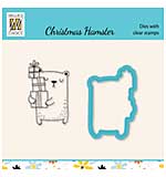 Nellie Snellen Christmas Harmster Present Dies w Clear Stamps