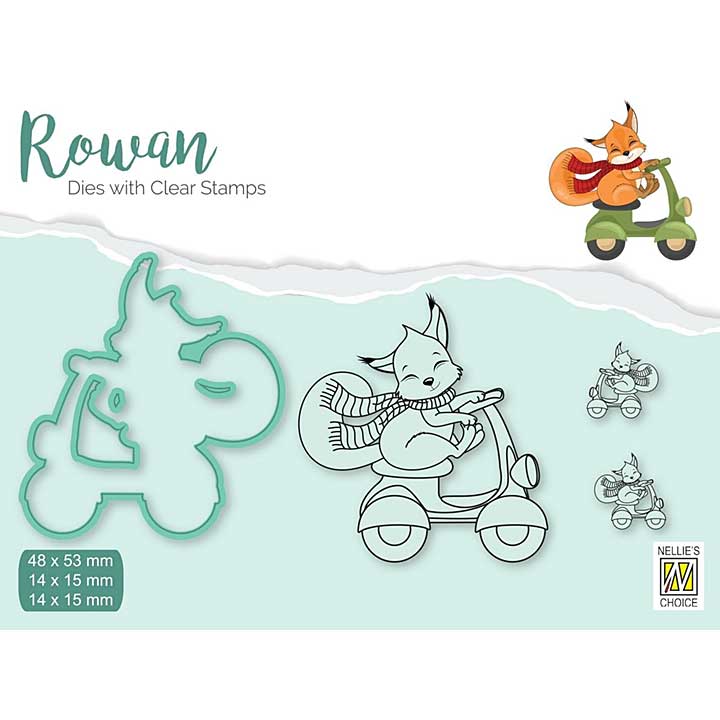 Nellie Snellen Rowan Design Stamp and Die Christmas Fox