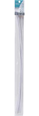 Panacea Cloth Covered Stem Wire 18 Gauge 18 12pk - White