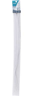 Panacea Cloth Covered Stem Wire 32 Gauge 18 12pk - White