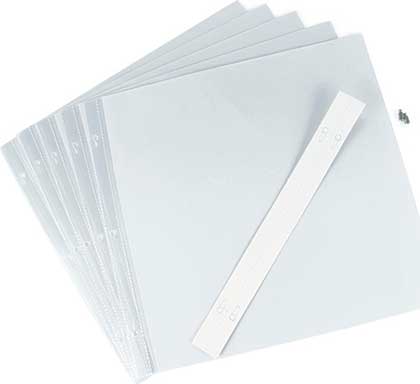 Post Bound Top-Loading Page Protectors 5pk - 12x12 (with White Inserts)