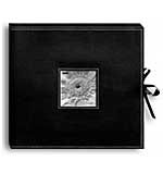 Pioneer 3-Ring Sewn Leatherette Album Box 13 x 14.5 - Black