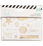 SO: PRE: Project Life Clear Stickers - Heidi Swapp -Gold