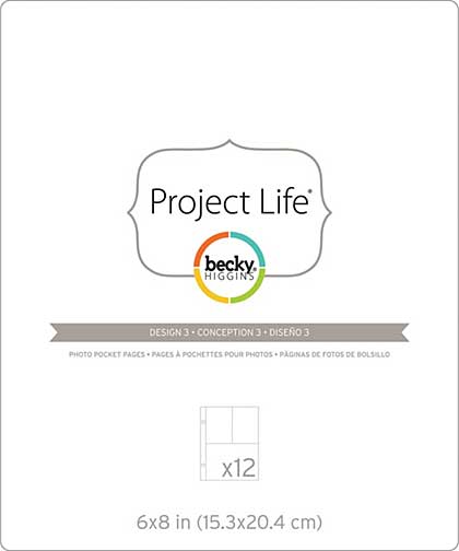 SO: Project Life Photo Pocket Pages 6x8 12pk - (1)4x6 and (2)4x3 Pocket Pages Design3