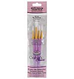 SO: White Taklon Round Brush Set (4pcs)