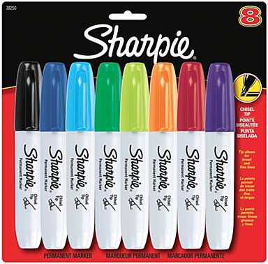 SO: Sharpie Chisel Tip Permanent Markers 8pk - Assorted Colors