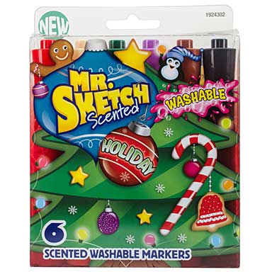 SO: Mr Sketch Scented Washable Marker Set - Chisel Holiday (6pk)