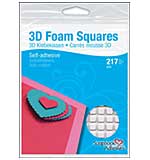 SO: 3D Foam Squares, White MIX (217pk) from Scrapbook Adhesives - White (63) .5x.5, (154) .25x.25