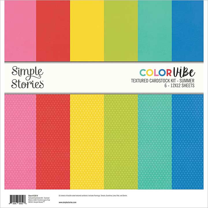 SO: Simple Stories Color Vibe - SUMMER (Double Sided Paper Pack)
