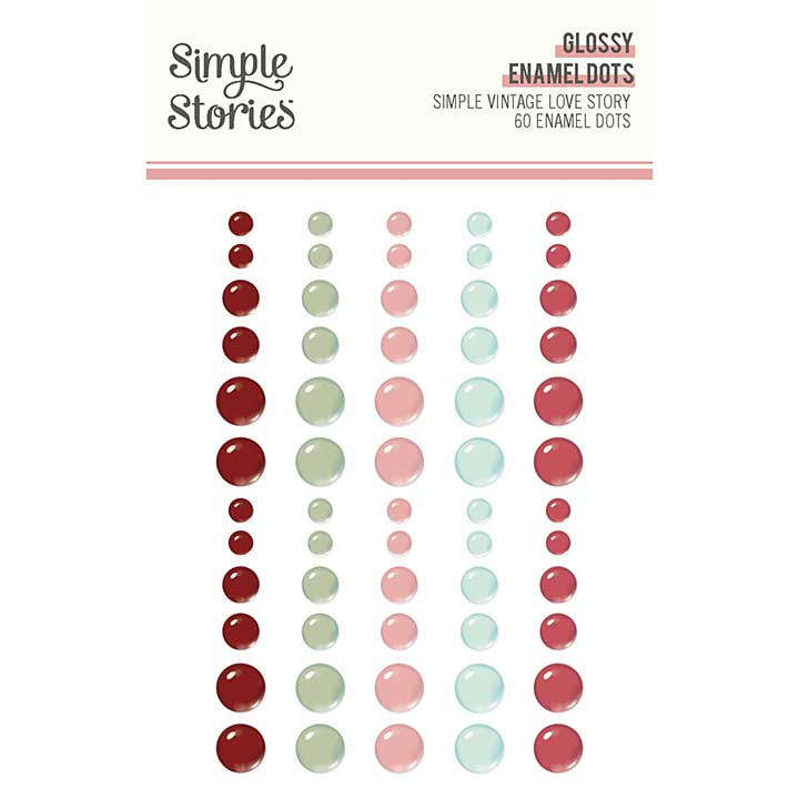 Simple Stories Simple Vintage Love Story Glossy Enamel Dots (21433)