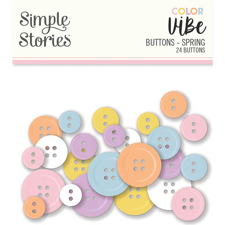 Simple Stories Color Vibe Buttons Spring (19022)