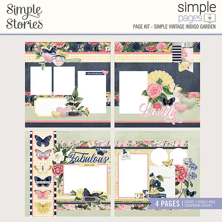 Simple Stories Simple Pages Kit Simple Vintage Indigo Garden (17134)