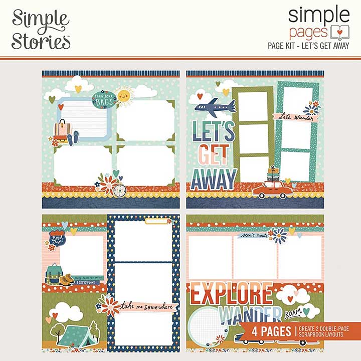 Simple Stories Simple Pages Kit Lets Get Away (14828)