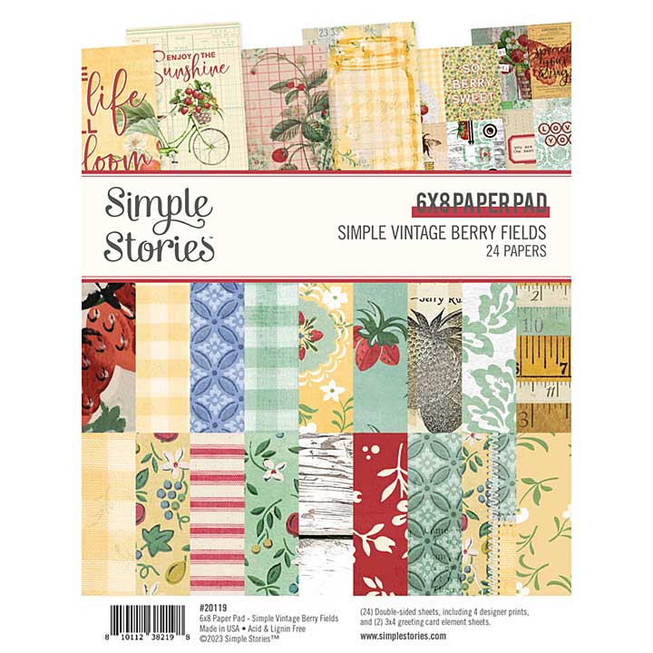 Simple Stories Simple Vintage Berry Fields 6x8 Inch Paper Pad (20119)