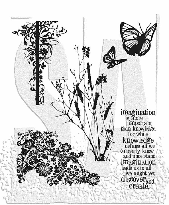 SO: Stampers Anonymous Tim Holtz EZ Mount Stamp set - Natures Discovery