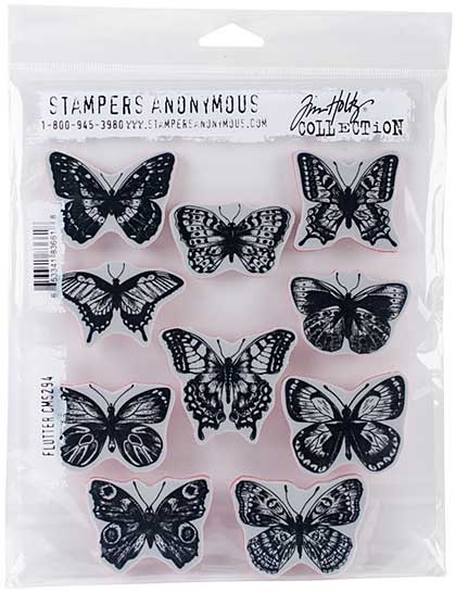 SO: Tim Holtz Cling Stamps - Flutter