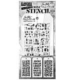 Stampers Anonymous Set #58 Tim Holtz Layering Mini Stencil (3pcs) (MST058)