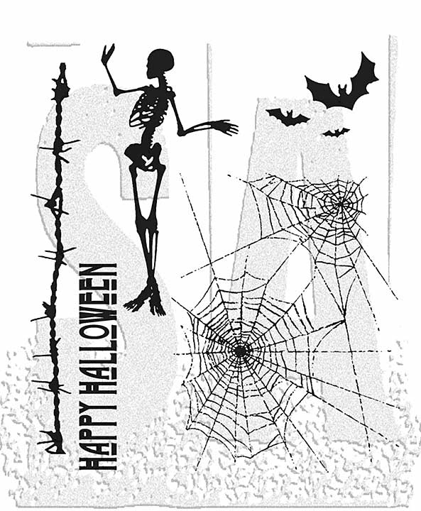 Stampers Anonymous Trick-Or-Treat Tim Holtz Cling Stamps