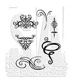 Stampers Anonymous Sketch Elements Tim Holtz Cling Stamps