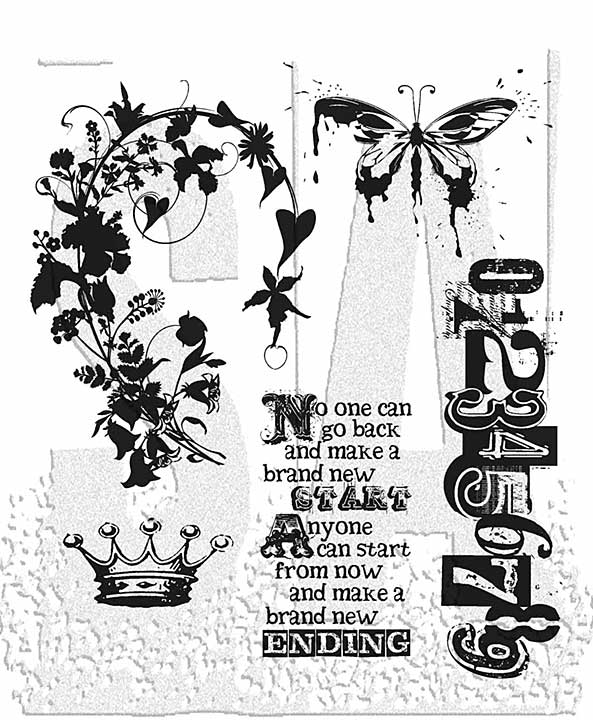 Stampers Anonymous Fairytale Frenzy Tim Holtz Cling Stamps