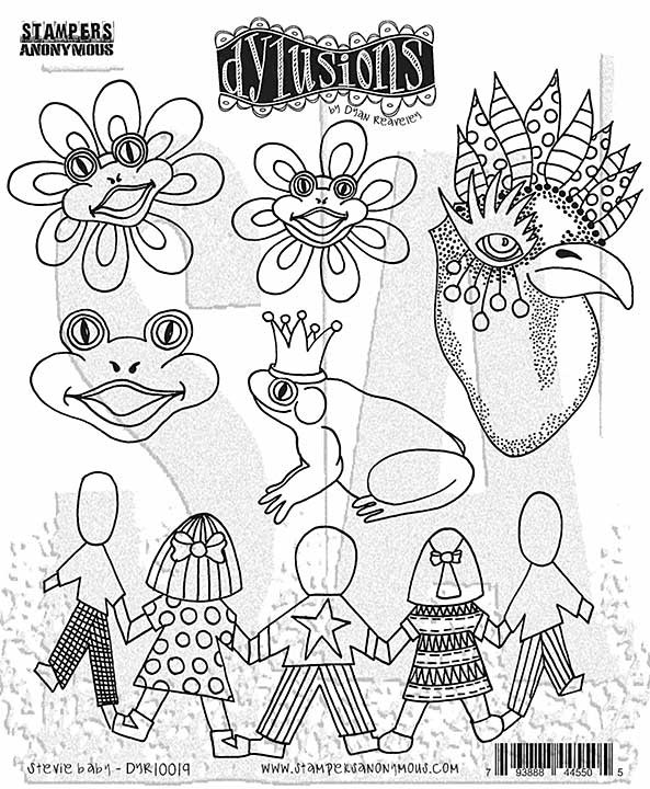 Stampers Anonymous Stevie Baby Dylusions Cling Stamps