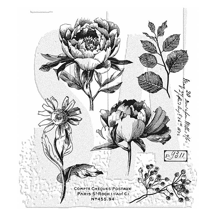 SO: Stampers Anonymous French Garden Tim Holtz Cling Stamps