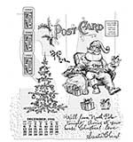 Stampers Anonymous Santa Visit Tim Holtz Cling Stamps (CMS500)