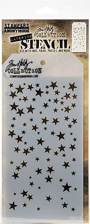 SO: Tim Holtz Layered Stencil 4.125X8.5 - Falling Stars
