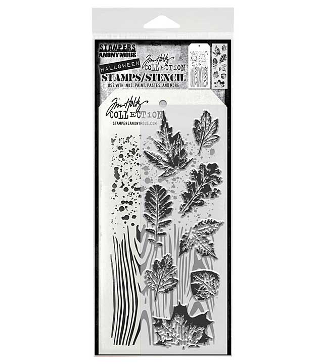 SO: Stampers Anonymous Leaf Prints Tim Holtz Stamps + Stencil