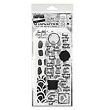 Stampers Anonymous Note Quotes #84 Tim Holtz Stamps + Stencil