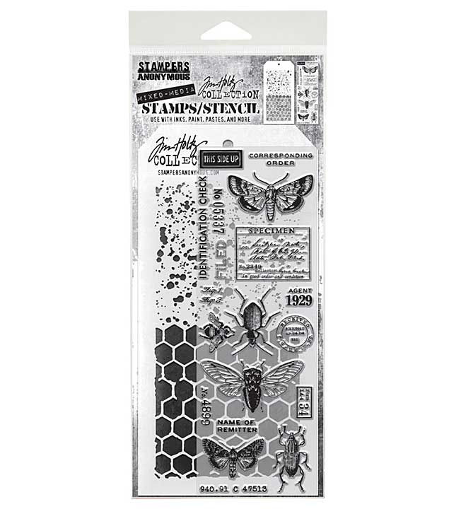 SO: Stampers Anonymous Mixed Media #11 Tim Holtz Stamps + Stencil