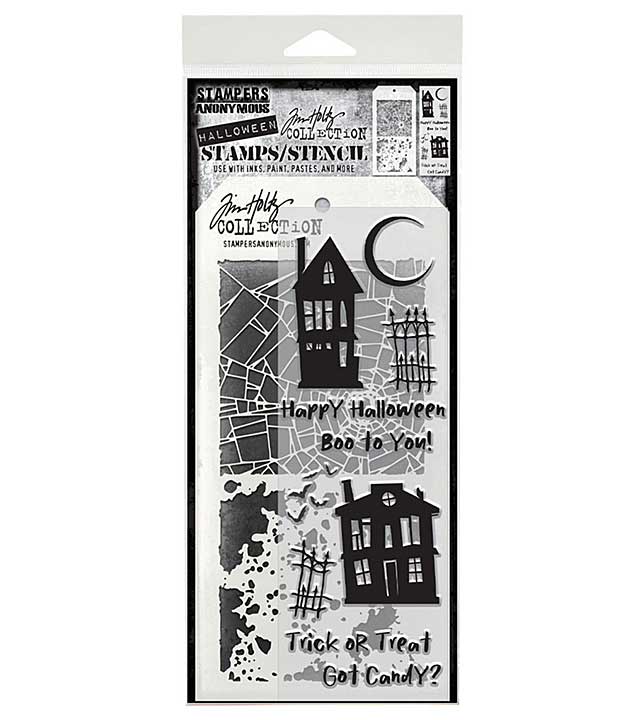Stampers Anonymous Ghost Town Tim Holtz Stamps + Stencil