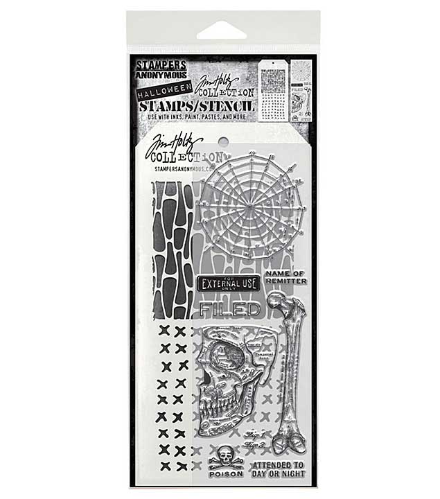 Stampers Anonymous Anatomy Tim Holtz Stamps + Stencil